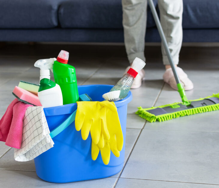 bucket-with-bottles-detergent-cleaning-equipment-housewife-cleaning-floor-with-mopping-stick